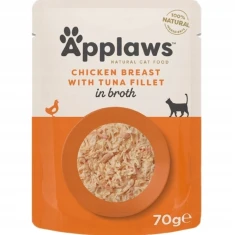Пауч для котів Applaws з куркою, тунцем та бульйоном 70 г (5060708563257)