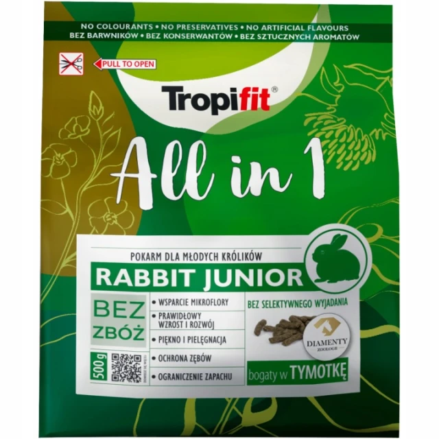 Корм для кроликів Tropical Tropifit All in1 Rabbit Junior 500 г (5900469506424)