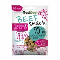 Лакомство для собак Tropical TropiDog Snack с говядиной 95% 70 г 12 шт (5900469544112)