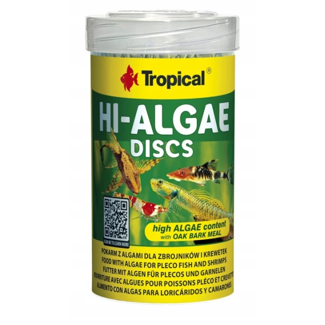 Корм для риб Tropical Hi-Algae Discs 250 мл 150 г (5900469613344)