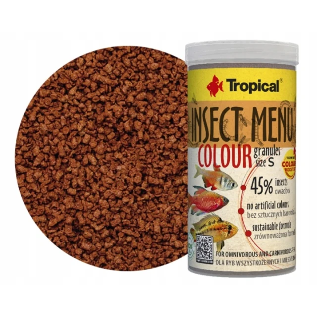 Корм для риб Tropical Insect Menu Colour Granules S 250 мл | 135 г (5900469640647)