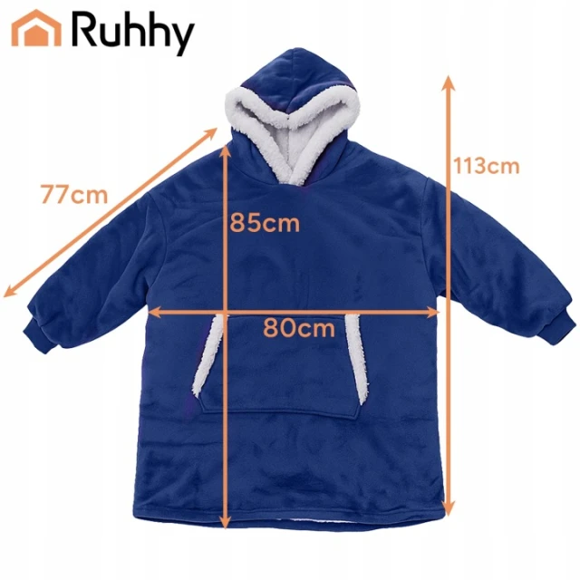 Худі-плед Ruhhy XXL Navy (5900779957756)