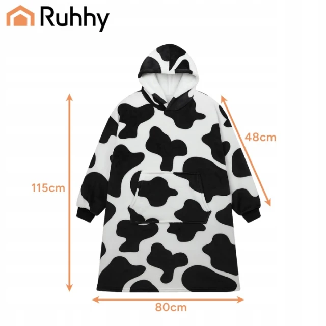 Худи-плед Ruhhy 26538 XXL Black/White (5900779961302)