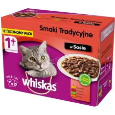 Вологий корм для котів Whiskas М'ясні страви в соусі 12 шт x 85 г (5900951256844)