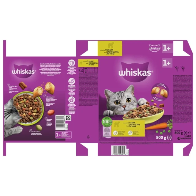 Сухий корм для котів Whiskas з ягням 800 г (5900951296475)