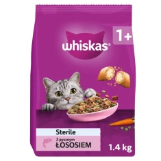 Сухий корм для котів Whiskas Sterilised з лососем 1,4 кг (5900951320491)