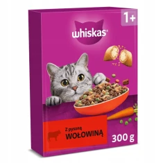 Сухий корм для котів Whiskas з яловичиною та морквою 300 г (5900951356872)