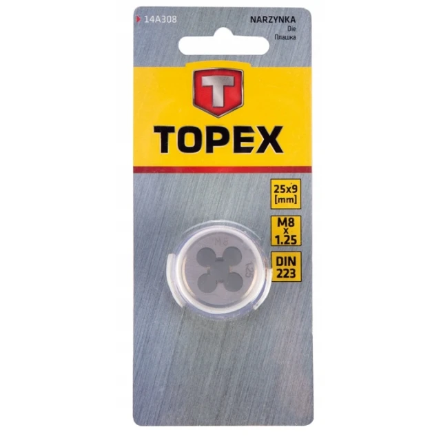 Плашка Topex M8 (5902062060846)