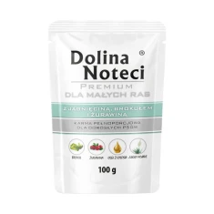 Вологий корм для собак дрібних порід Dolina Noteci Premium Adult з ягням, брокколі та журавлиною 100 г (5902921316879)
