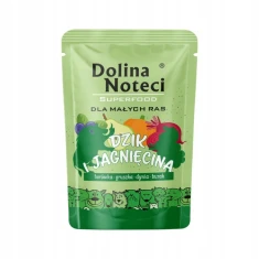 Вологий корм для собак малих порід Dolina Noteci Superfood з кабаном та ягням 100 г (5902921317449)
