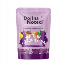 Вологий корм для собак дрібних порід Dolina Noteci Premium з кроликом та ягням 100 г (5902921317463)