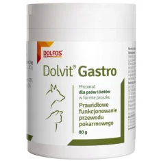 Кормова добавка для собак і котів Dolfos Dolovit Gastro порошок 80 г (5903772196443)