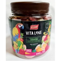 Ласощі для папуг Vitapol Vitaline овочеве печиво 240 г (5904479042705)
