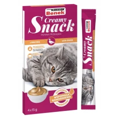 Лакомство для кошек CERTECH Benek Creamy Snack с уткой 4 шт x 15 г (5905397024392)