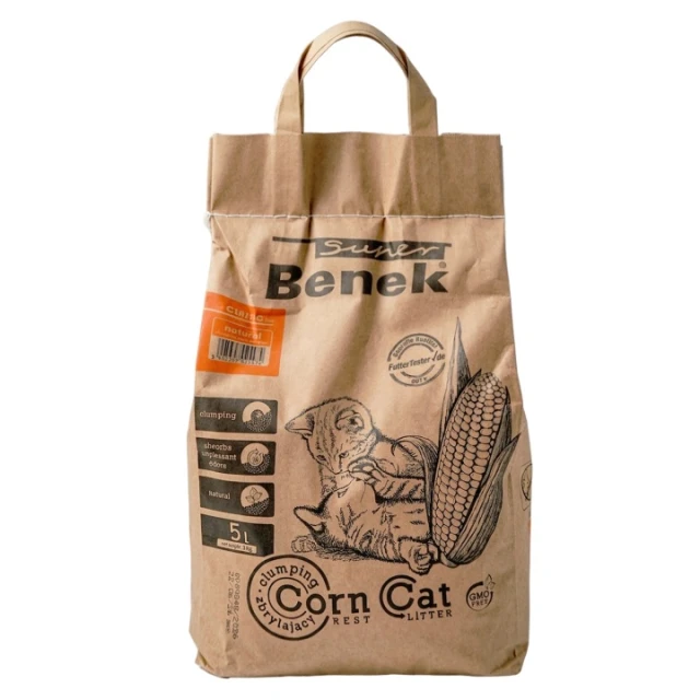 Наповнювач для туалету CERTECH BENEK Corn Cat Classic натуральний 5 л (5905397025474)