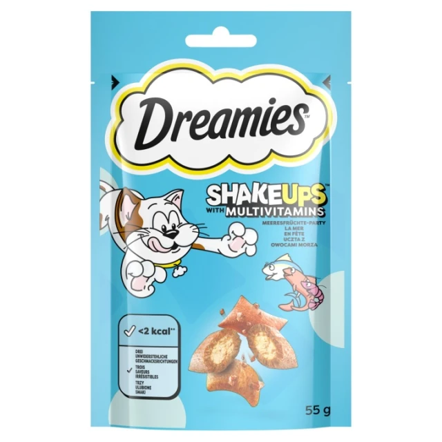 Ласощі для котів Dreamies ShakeUps Multi з морепродуктами 55 г (5998749144725)