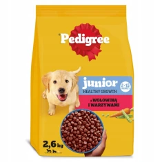 Сухий корм для цуценят Pedigree Junior з яловичиною та овочами 2,6 кг (5998749170823)