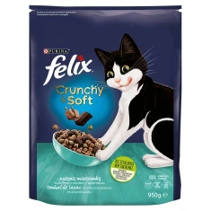 Сухой корм для кошек Felix Crunchy & Soft с тунцом лососем и овощами 950 г (7613287538406)