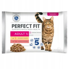 Вологий корм для котів Perfect Fit Adult з куркою та яловичиною в соусі 4 шт x 85 г (8410136010361)