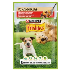 Вологий корм для собак Friskies з яловичиною та морквою 85 г (8445290750822)