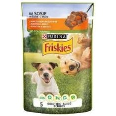 Вологий корм для собак Friskies з куркою та морквою 85 г (8445290751188)