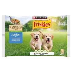 Вологий корм для цуценят Friskies Junior з куркою та горошком 4 шт x 85 г (8445290751768)