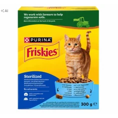 Сухий корм для котів Friskies Sterilized з лососем та овочами 300 г (8445291762688)