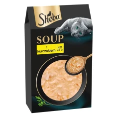 Вологий корм для котів Sheba Soup з куркою 4 шт x 40 г (8853301100373)