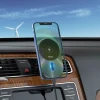 Автотримач з функцією бездротової зарядки Hoco Magnetic Vent Car Mount Black with MagSafe (6931474753465)