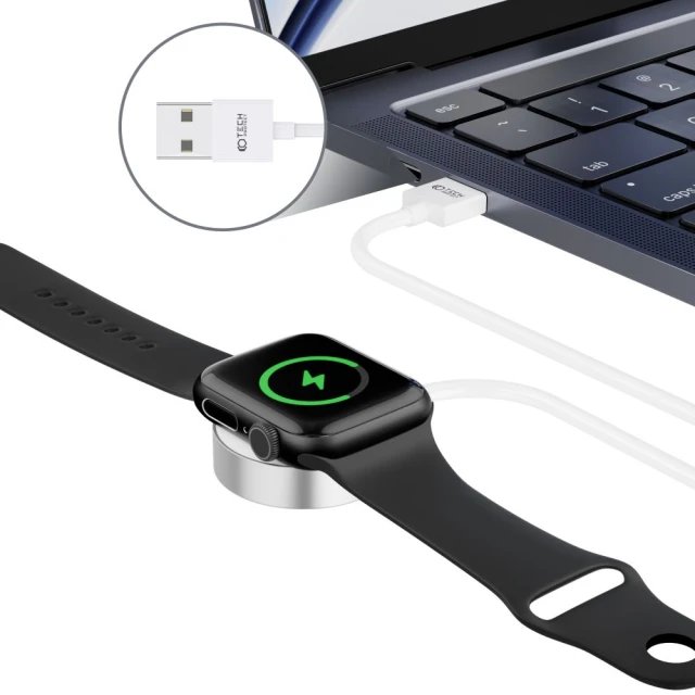 Зарядний кабель Tech-Protect UltraBoost USB-A 1.2m для Apple Watch White (9490713932773)