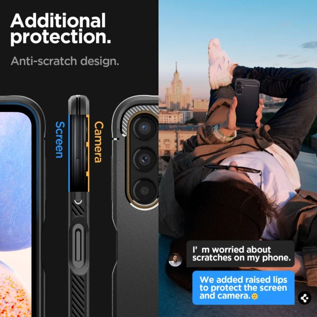 Чохол Spigen Rugged Armor для Samsung Galaxy A14 4G/LTE Matte Black (ACS05875)