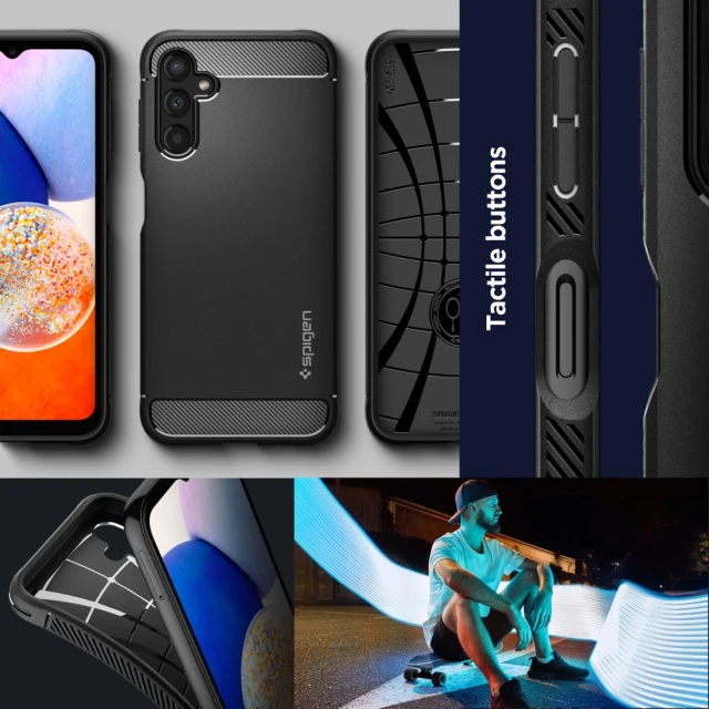 Чохол Spigen Rugged Armor для Samsung Galaxy A14 4G/LTE Matte Black (ACS05875)