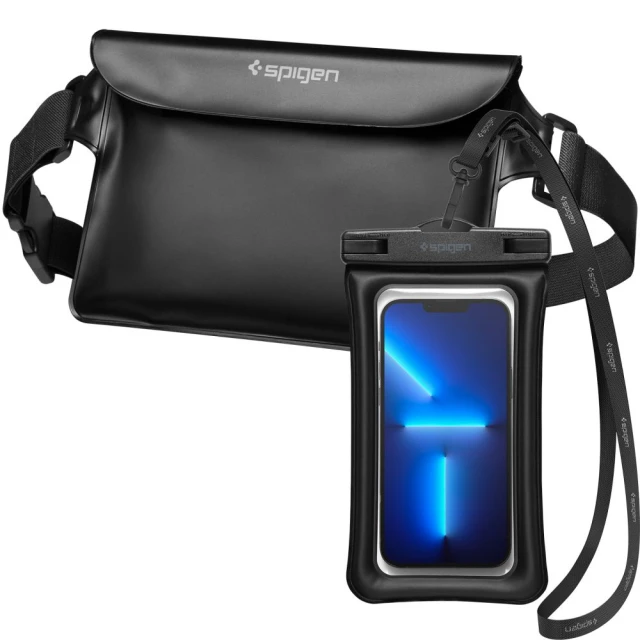 Водонепроникний чохол та сумка Spigen A621 Universal Waterproof Case & Waist Bag Black (AMP04533)