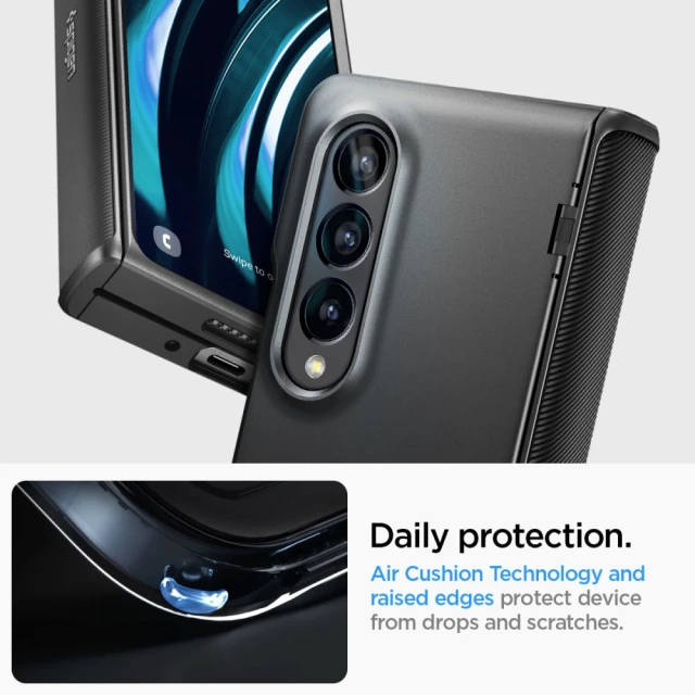 Чохол Spigen Slim Armor Pro для Samsung Galaxy Fold4 (F936) Black (ACS05107)