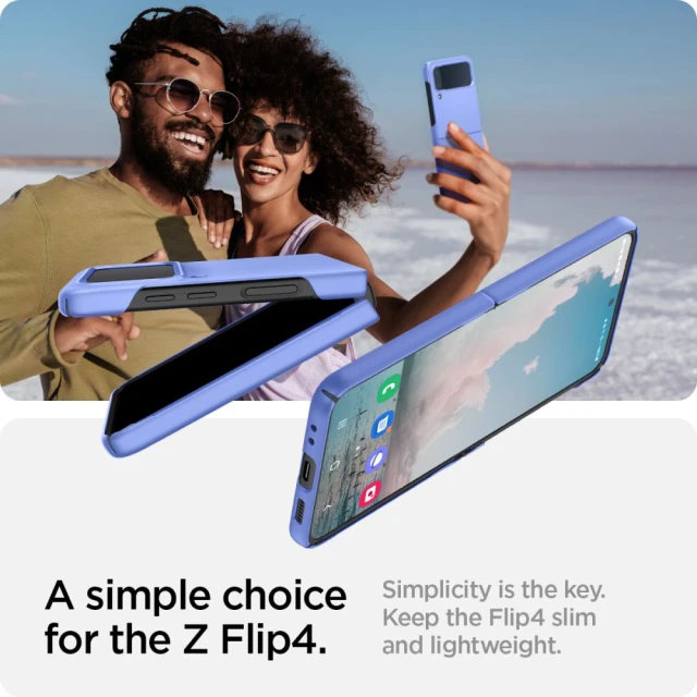 Чехол Spigen AirSkin для Samsung Galaxy Flip4 (F721) Cornflower Blue (ACS05172)