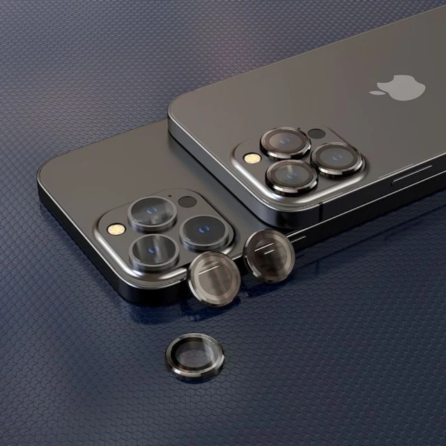 Захисне скло Hofi для камери iPhone 13 Pro | 13 Pro Max Camring Pro+ Black (9589046921674)