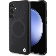 Чохол BMW Signature Leather Half Textured & Circle для Samsung Galaxy S24 Plus (S926) Black with MagSafe (BMHMS24M23RTPK)