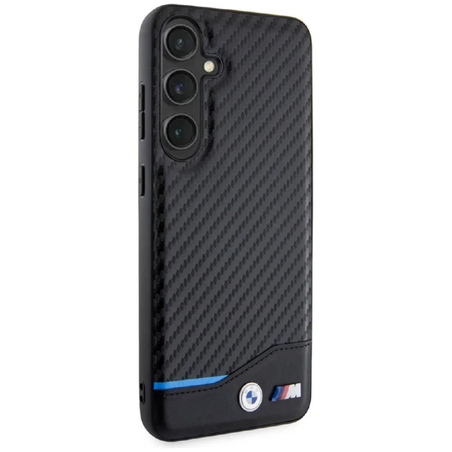 Чохол BMW Leather Carbon для Samsung Galaxy S24 (S921) Black (BMHCS24S22NBCK)