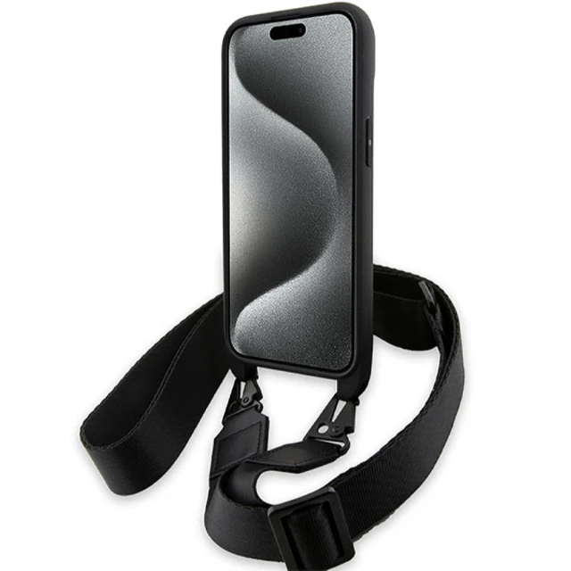 Чохол BMW M Edition Carbon Stripe & Strap для iPhone 15 | 14 | 13 Black (BMW000789-0)