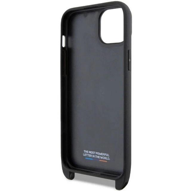Чохол BMW M Edition Carbon Stripe & Strap для iPhone 15 Plus | 14 Plus Black (BMW000790-0)
