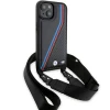 Чохол BMW M Edition Carbon Tricolor Lines & Strap для iPhone 15 Plus | 14 Plus Black (BMW000794-0)