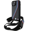 Чохол BMW M Edition Carbon Tricolor Lines & Strap для iPhone 15 | 14 | 13 Black (BMW000793-0)