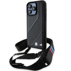 Чохол BMW M Edition Carbon Stripe & Strap для iPhone 15 Pro Max Black (BMW000792-0)