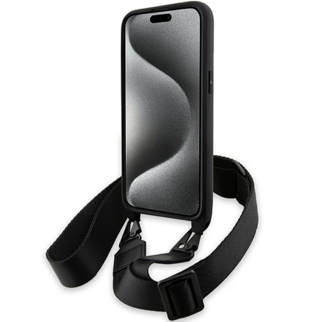 Чохол BMW M Edition Carbon Stripe & Strap для iPhone 15 Pro Max Black (BMW000792-0)