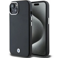 Чохол BMW Signature Wrapped Metal для iPhone 15 | 14 | 13 Black with MagSafe (BMW000800-0)