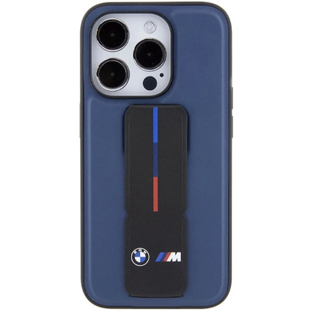Чохол BMW M Grip Stand Bicolor для iPhone 15 Pro Navy (BMW000810-0)