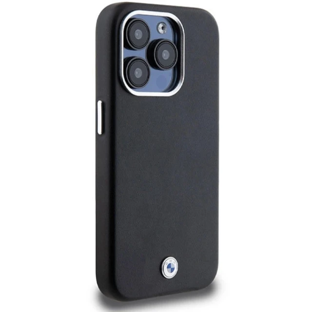 Чохол BMW Signature Wrapped Metal для iPhone 15 Pro Black with MagSafe (BMW000802-0)