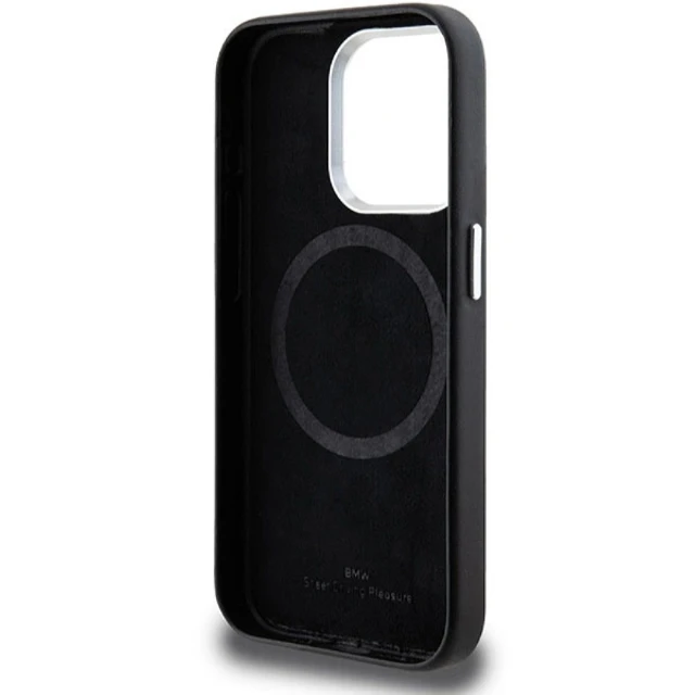 Чохол BMW Signature Wrapped Metal для iPhone 15 Pro Black with MagSafe (BMW000802-0)