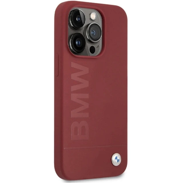 Чехол BMW Silicone Big Logo для iPhone 15 Pro Red with MagSafe (BMW000814-0)
