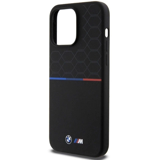 Чохол BMW M Silicone Pattern для iPhone 15 Pro Max Black with MagSafe (BMW000819-0)